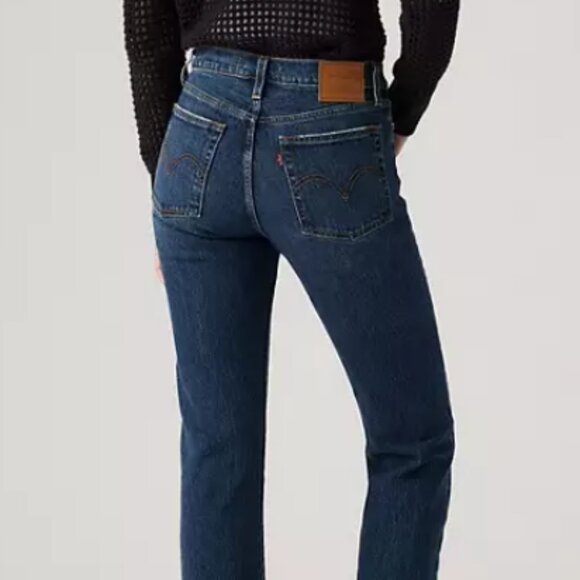 Levi's Women's Jeans Blue 28L26 Wedgie Straight Fit Dark Wash High rise - Picture 16 of 16